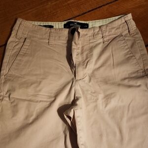 Hollister Men's Beige Flat Front Shorts